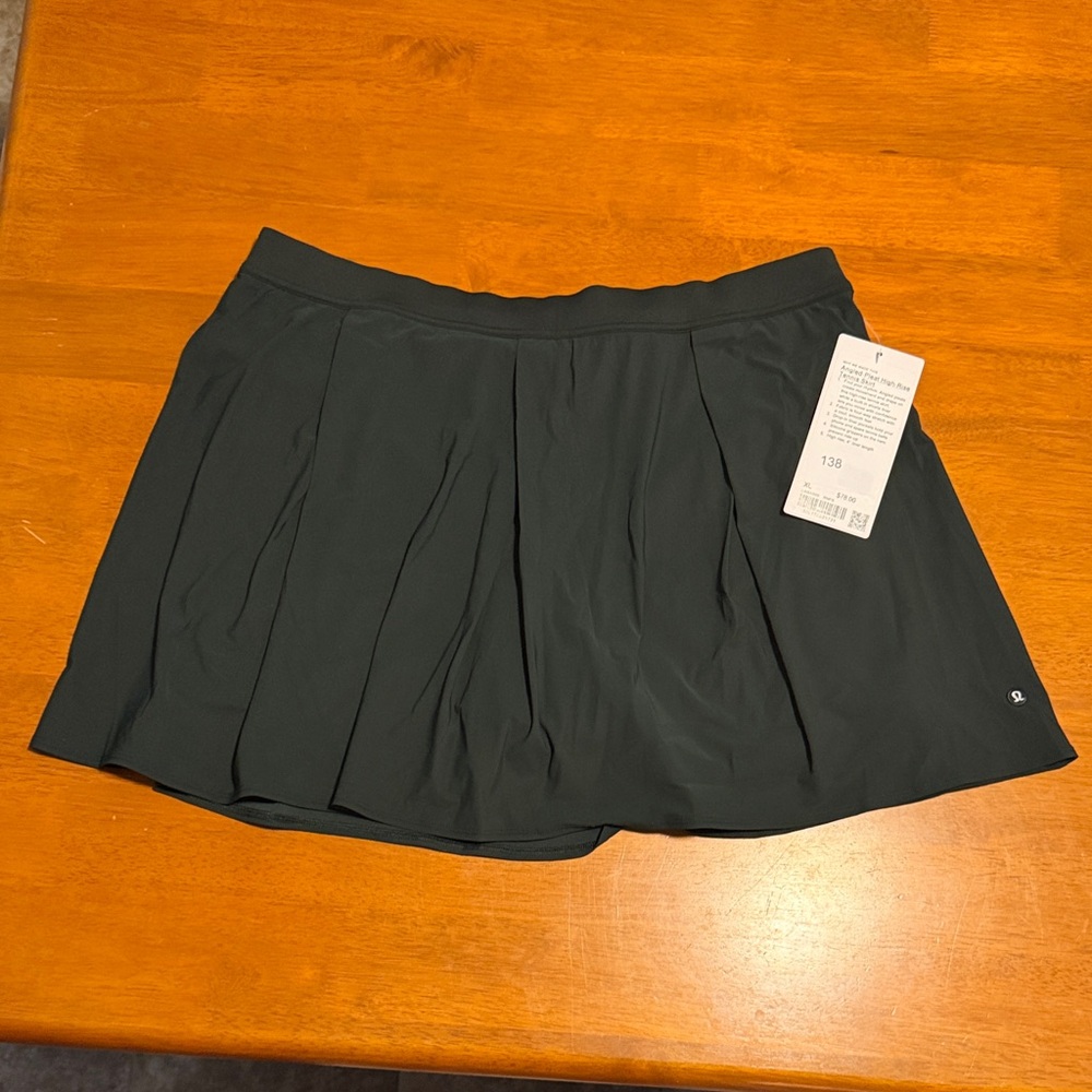 NWT lululemon Rainforest Green Pleated Tennis Skirt | Sz XL